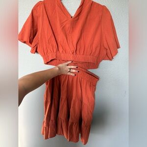 NWOT Burnt Orange Mini Dress